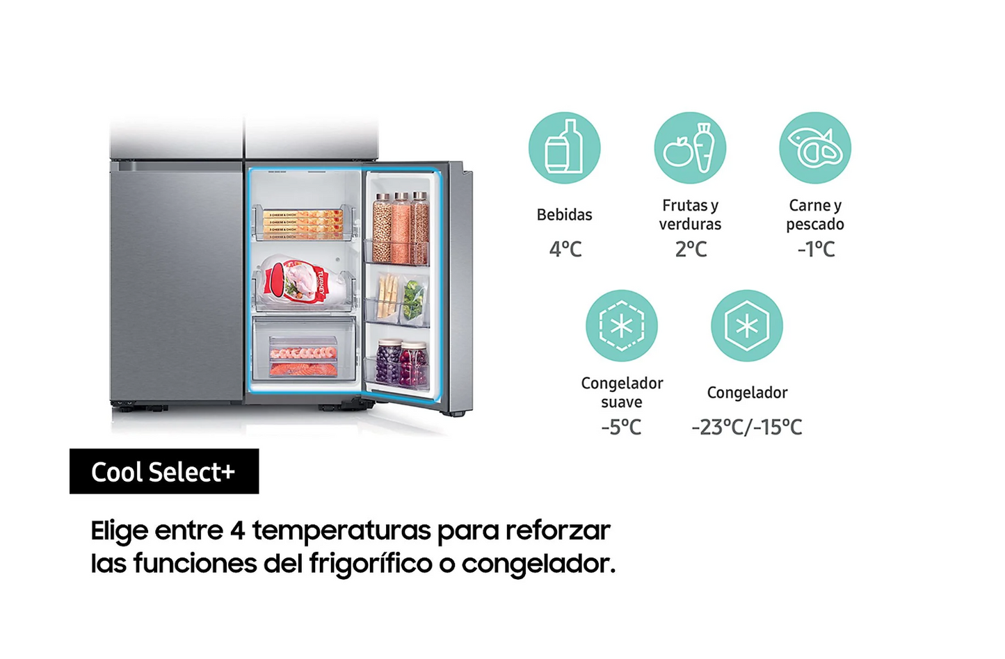 Frigorífico americano - Samsung RF65A967ESR/ES Dispensador de hielo & agua