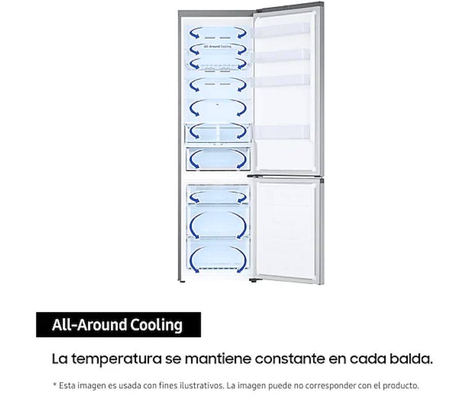 Frigorífico Bespoke Silver 2m y Smart AI - RB38C675DSA/EF