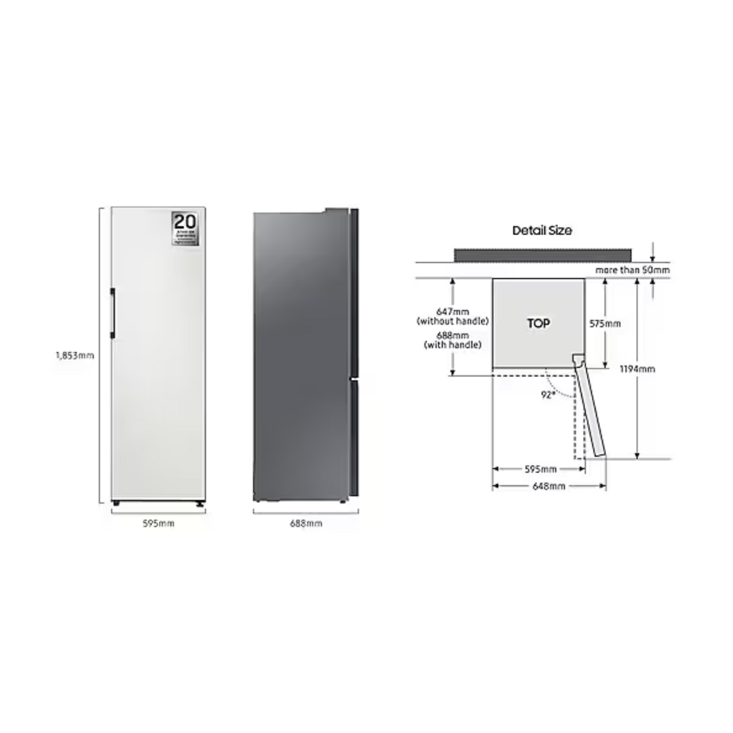 Frigorífico Bespoke Twin 387L Panel personalizable - RR39A7463AP