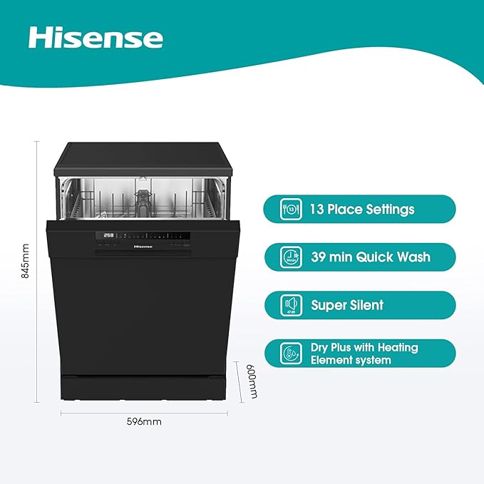 LAVAVAJILLAS HISENSE NEGRO 60CM - HS60240BUK