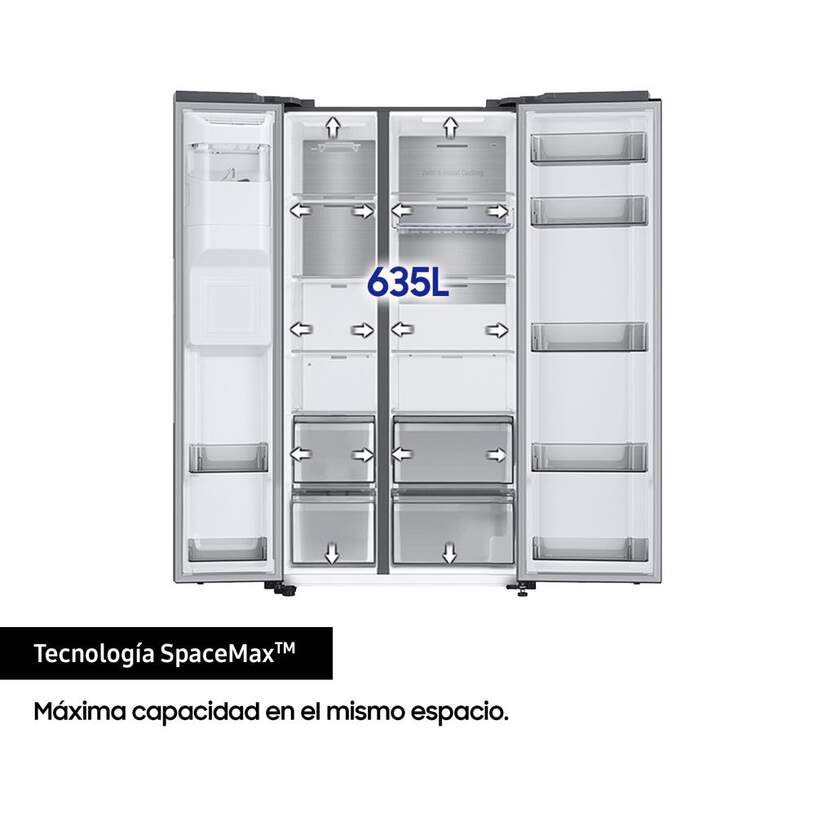 Frigorífico Americano Samsung Side by Side Inox RS68A884CSL