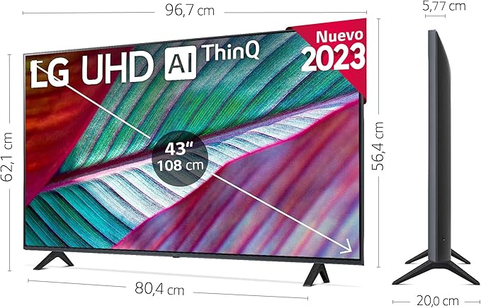 LG 43", 4K UHD, Smart TV, HDR10, webOS23, 43UR78006LK