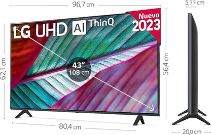 LG 43", 4K UHD, Smart TV, HDR10, webOS23, 43UR78006LK
