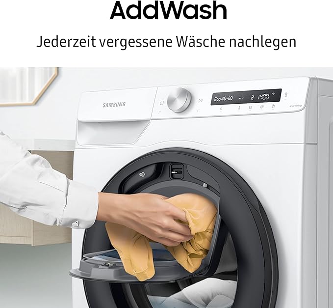 Samsung- Lavadora (10 kg, 1400 rpm, Ecobubble, AddWash)