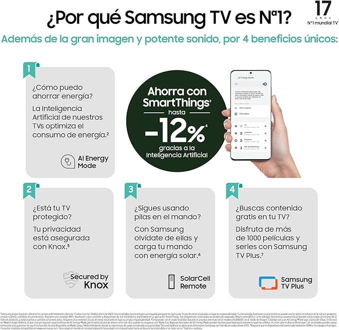 SAMSUNG TV QLED 4K 2023 75Q70C Smart TV de 75"