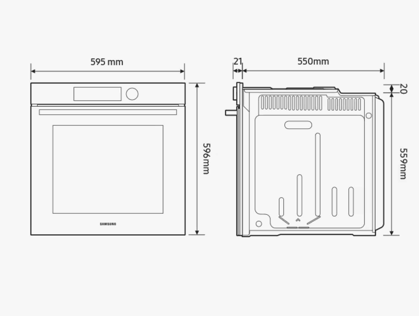 Horno Dual Cook™ Serie 5 NV7B5655SCK/U1 76L 60cm