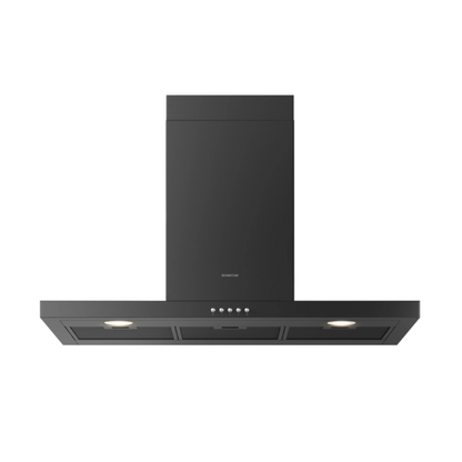 Campana extractora Inventum - Chimenea de bloque - 90 cm - Negro - AKB9005ZWA