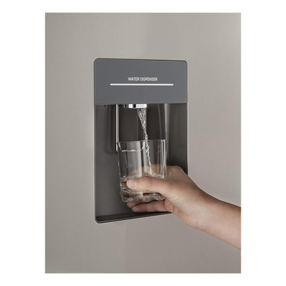 Frigorífico congelador independiente Hoover H1826MNB5XWK con dispensador de agua, antiescarcha, capacidad total de 308 l, 60 cm de ancho, acero inoxidable