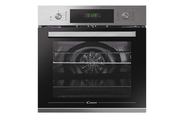 Horno Eléctrico Moderna Candy, Ventilador, 70 litros, Pyro + Aquactiva, Clase A, Acero Inox. - FCTK626XL