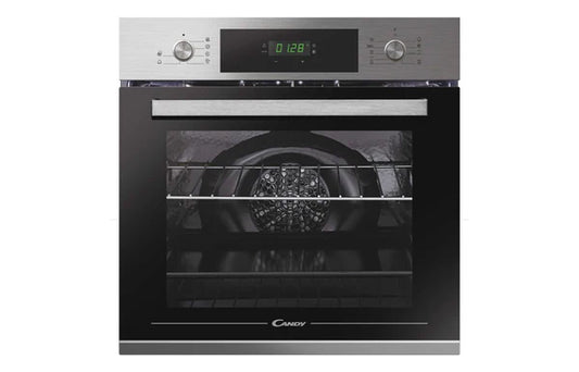 Horno Eléctrico Moderna Candy, Ventilador, 70 litros, Pyro + Aquactiva, Clase A, Acero Inox. - FCTK626XL