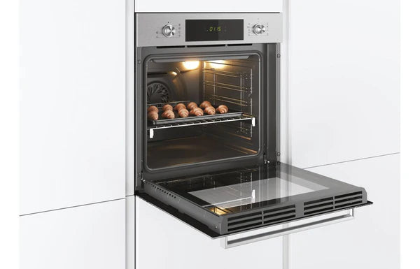 Horno Eléctrico Moderna Candy, Ventilador, 70 litros, Pyro + Aquactiva, Clase A, Acero Inox. - FCTK626XL