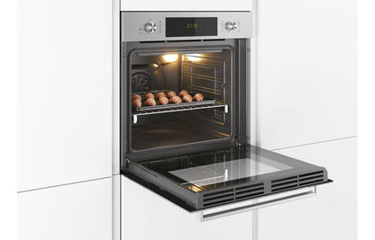 Horno Eléctrico Moderna Candy, Ventilador, 70 litros, Pyro + Aquactiva, Clase A, Acero Inox. - FCTK626XL