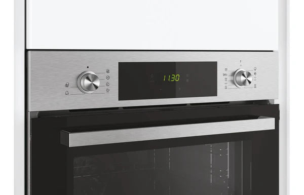 Horno Eléctrico Moderna Candy, Ventilador, 70 litros, Pyro + Aquactiva, Clase A, Acero Inox. - FCTK626XL