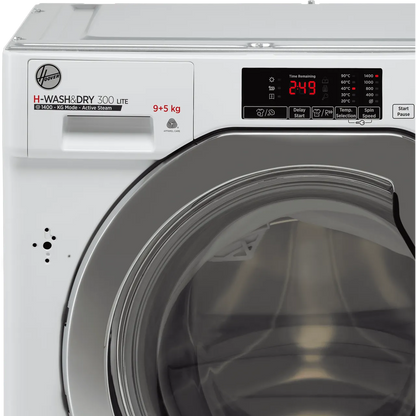 Lavadora/secadora Hoover integrable  Wash&Dry 300 PRO 9/5 Kg, 1400 RPM - HBDS495D1ACE
