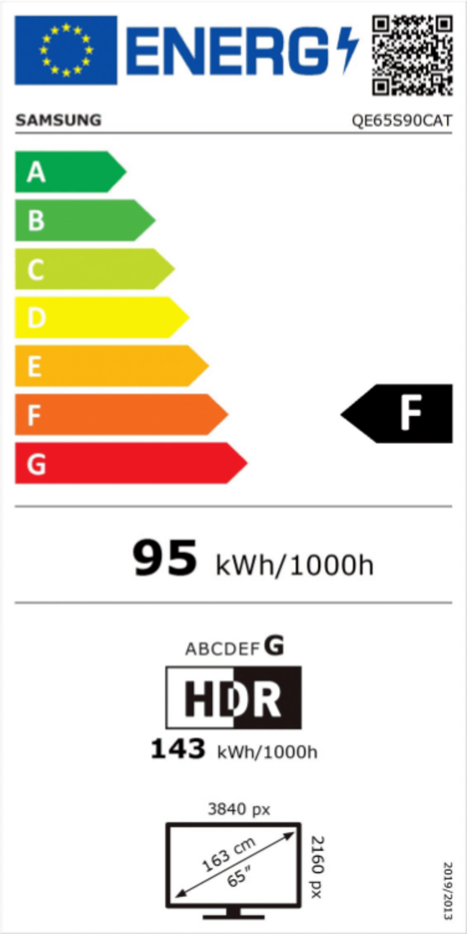 TV SAMSUNG QE65S90CAT -  (65 ", UHD 4K, OLED)