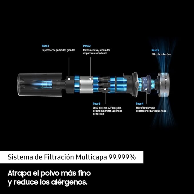 Aspiradora sin Cable Jet 70 Samsung Digital Inverter - VS15T7031R1/ET