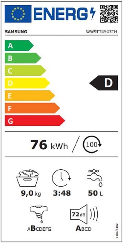 Lavadora Samsung WW9TT4543TH/EG, 8 kg 1.400 rpm AddWash - D